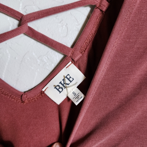 BKE Strappy Mini Dress With Pockets in Brick Size Small - Picture 6 of 12